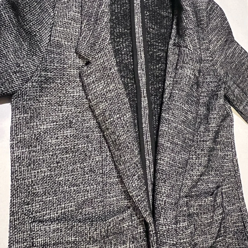 TOPSHOP Gray Open-Front Knit Blazer - Picture 3 of 5